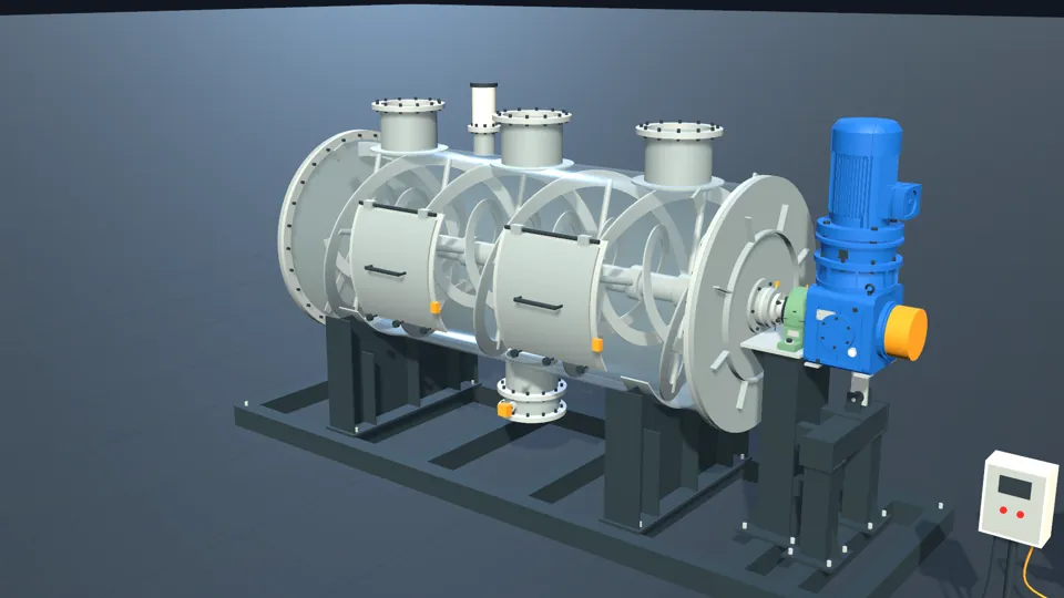 Ribbon mixer with drive unit